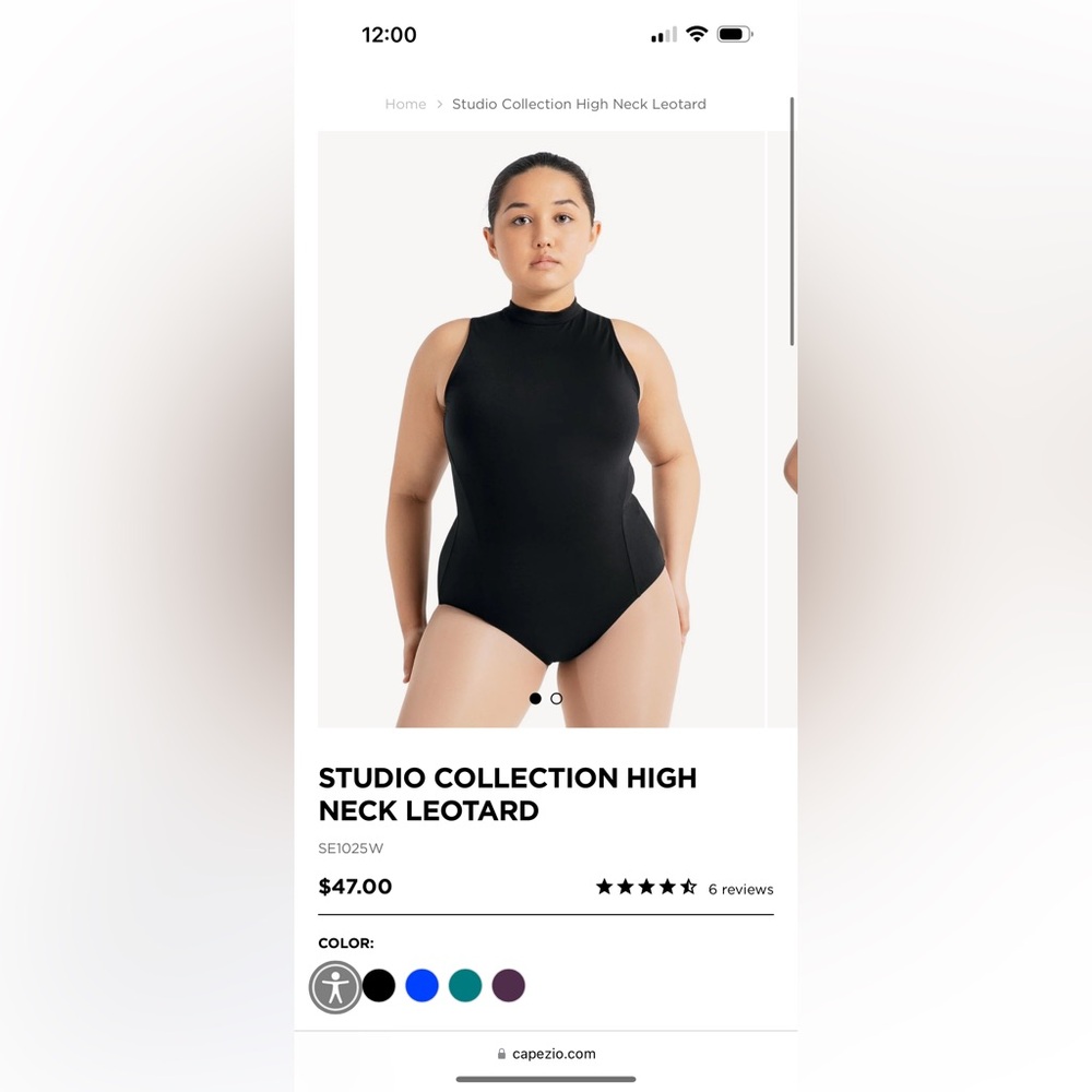 Capezio Leotard: Size Medium